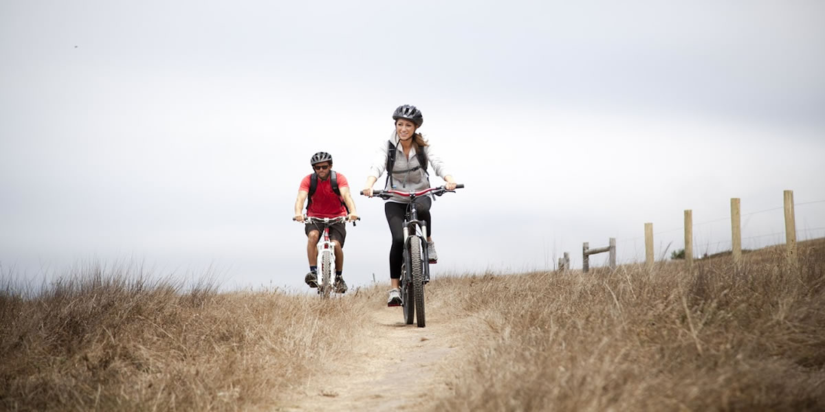 mountain biking in the hills